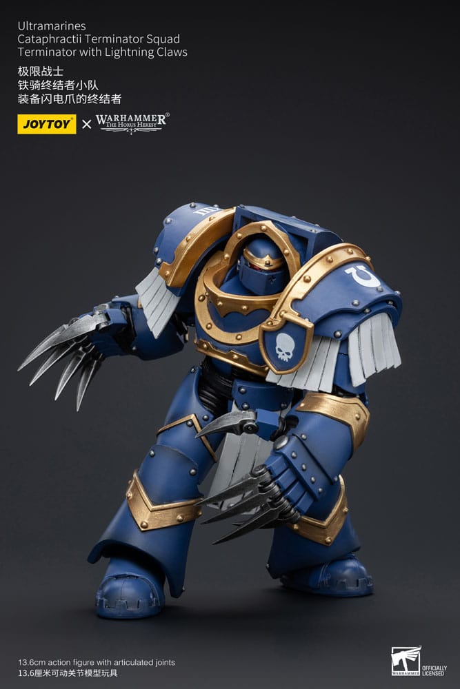 Warhammer The Horus Heresy Action Figure 1/18 Ultramarines Cataphractii Terminator Squad Terminator with Lightning