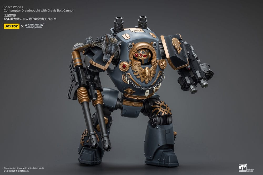Warhammer The Horus Heresy Action Figure 1/18 Space Wolves Contemptor Dreadnought with Gravis Bolt Cannon 12 cm