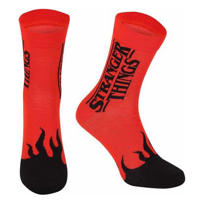 Stranger Things Socks Red Flame Large Footwear