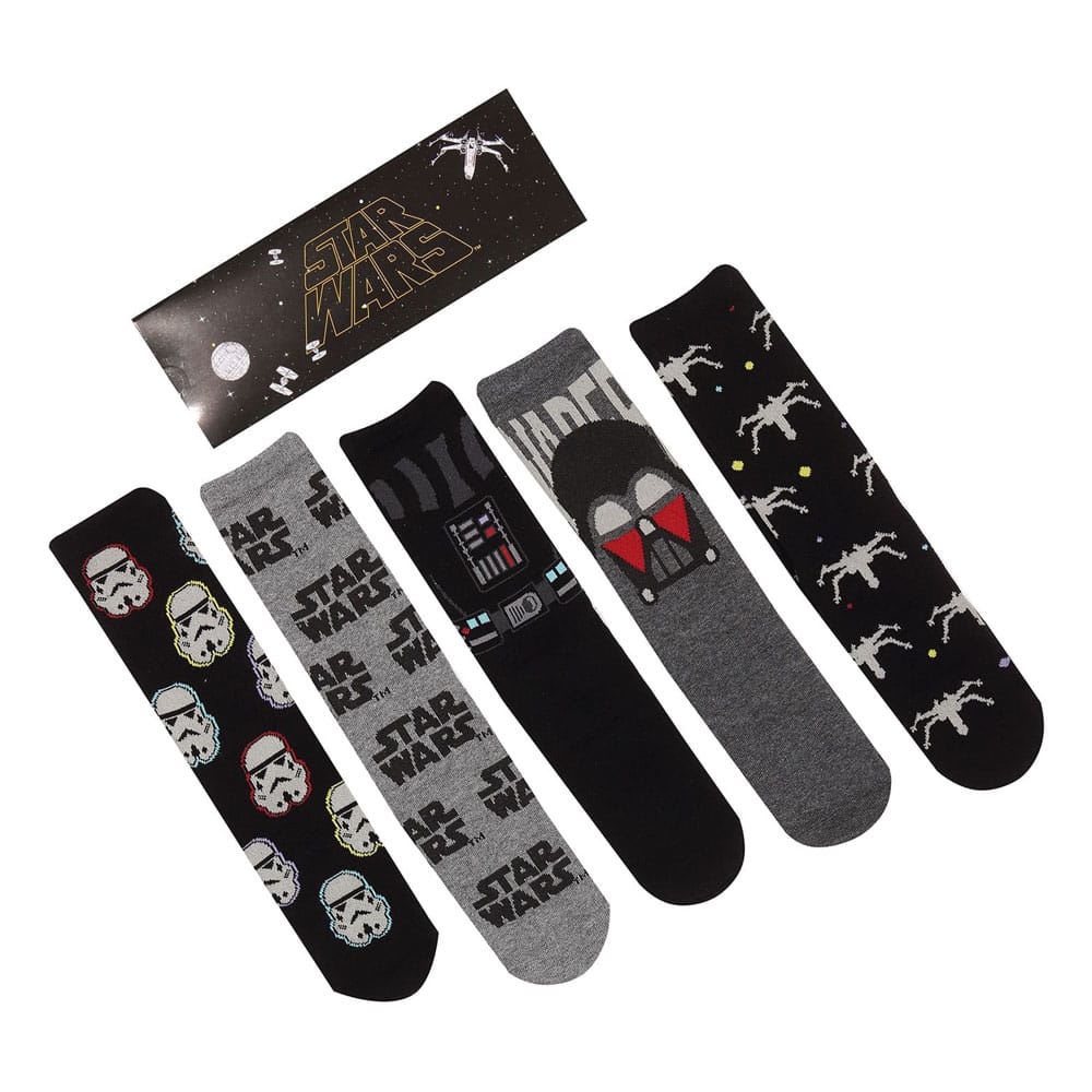 Star Wars Socks 5-Pack Dark Side L-XL Footwear