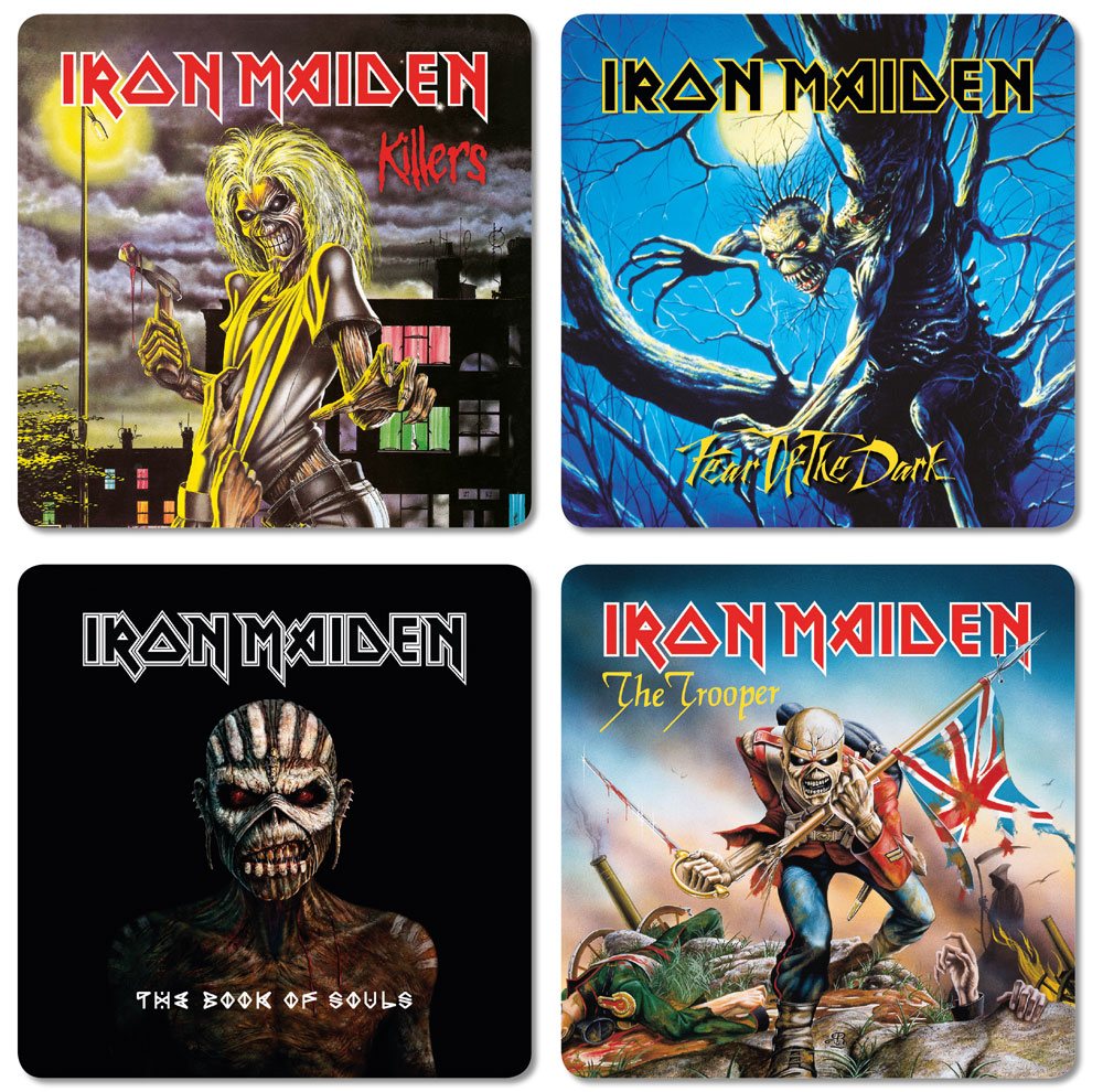 Iron Maiden Coaster Pack (4) Glasses & Coasters