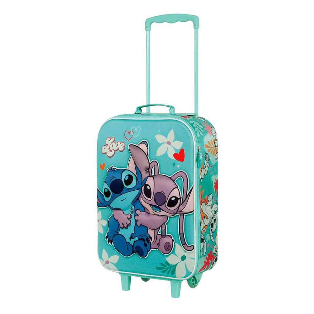 Lilo & Stitch Soft 3D Trolley Suitcase Stitch Love Turquoise 52 cm Bags