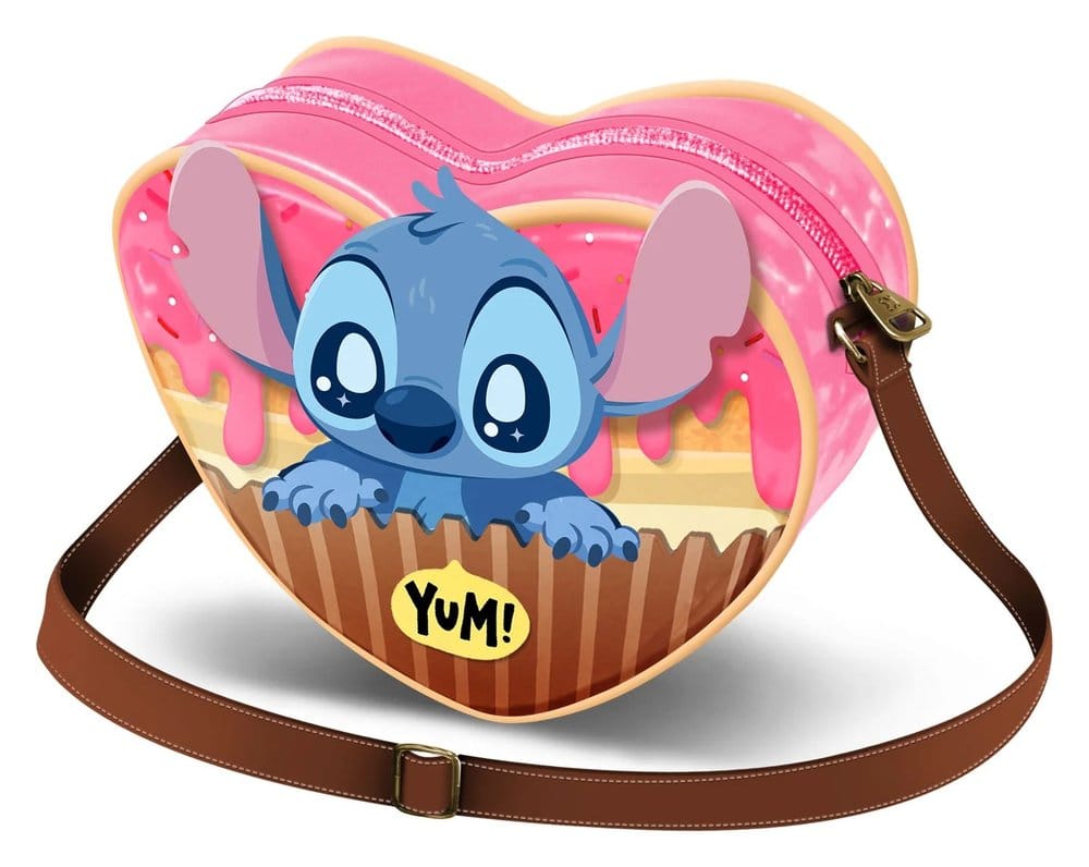 Lilo & Stitch Casual Heart Crossbody Bag Muffin Pink