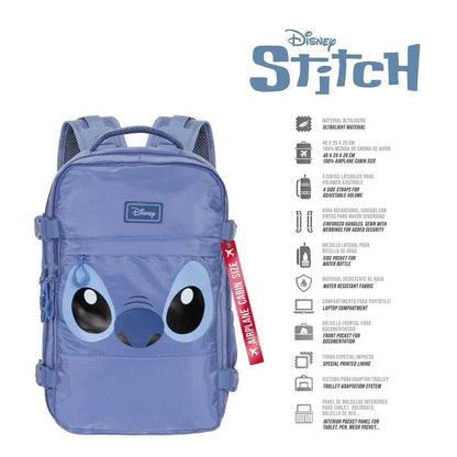 Lilo & Stitch Mercury Underseat Cabin Bag Backpack Face Blue