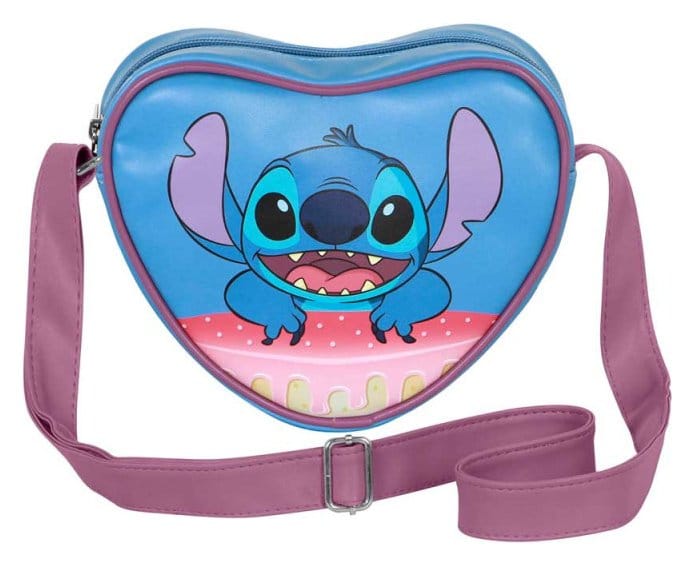 Lilo & Stitch Casual Heart Crossbody Bag Cake Blue