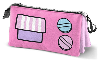Sanrio Triple Pencil case Hello Kitty Gashapon Pink