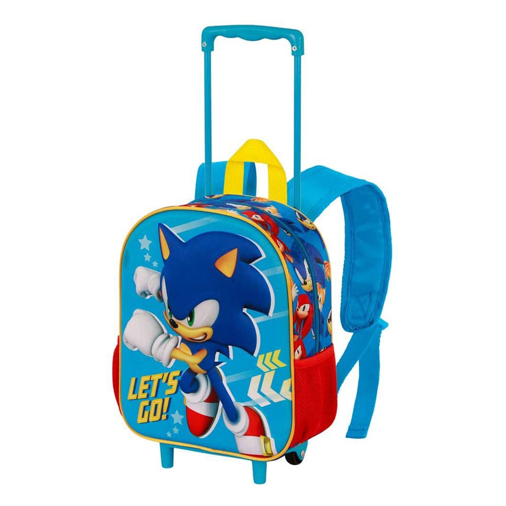 Sonic The Hedgehog 3D Backpack with Wheels Sega Go Blue Small