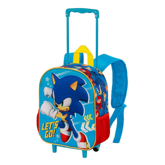 Sonic The Hedgehog 3D Backpack with Wheels Sega Go Blue Small