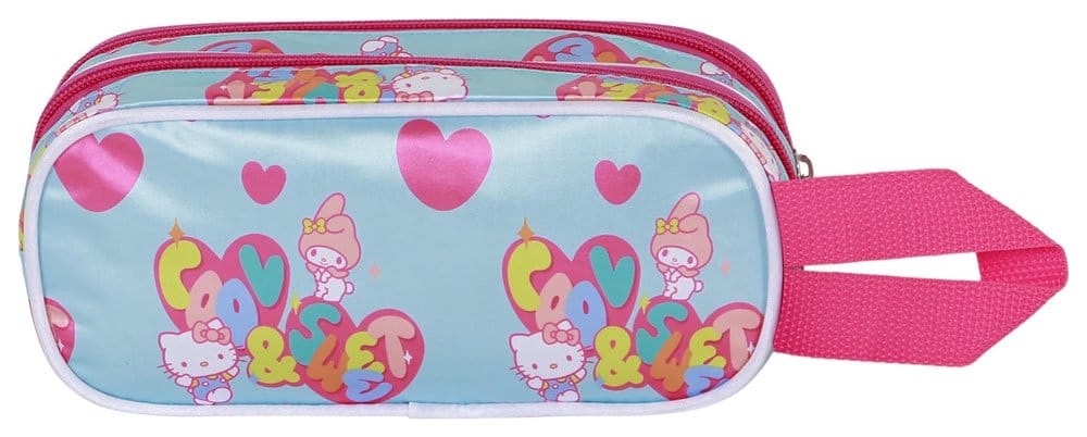 Sanrio 3D Double Pencil case Hello Kitty Friendship Blue
