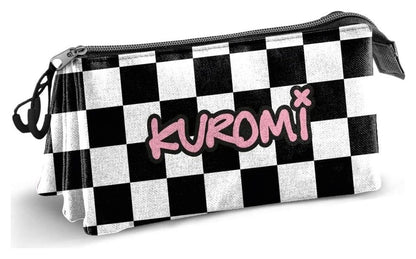 Sanrio  Triple Pencil case Kuromi Black & White