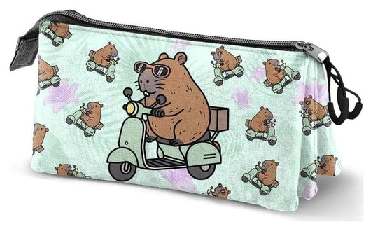 Oh My Pop! Triple Pencil case Capybara Green
