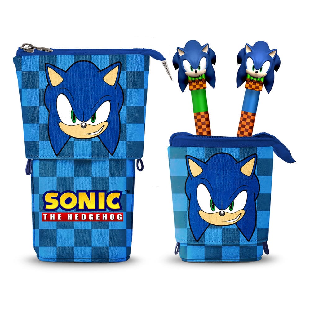 Sonic - The Hedgehog Pop Up Pencil with 2 Erasable Gel Pens Stationery