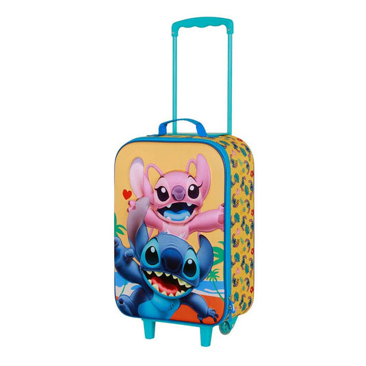 Lilo & Stitch Soft 3D Trolley Suitcase Stitch Ocean Blue 52 cm
