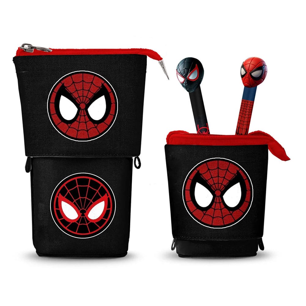 Spider-Man Pop Up Pencil Case with 2 Erasable Gel Pens