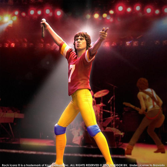 Rolling Stones Rock Iconz Statue Mick Jagger US Tour 1981 (Burgundy Jersey) 22 cm