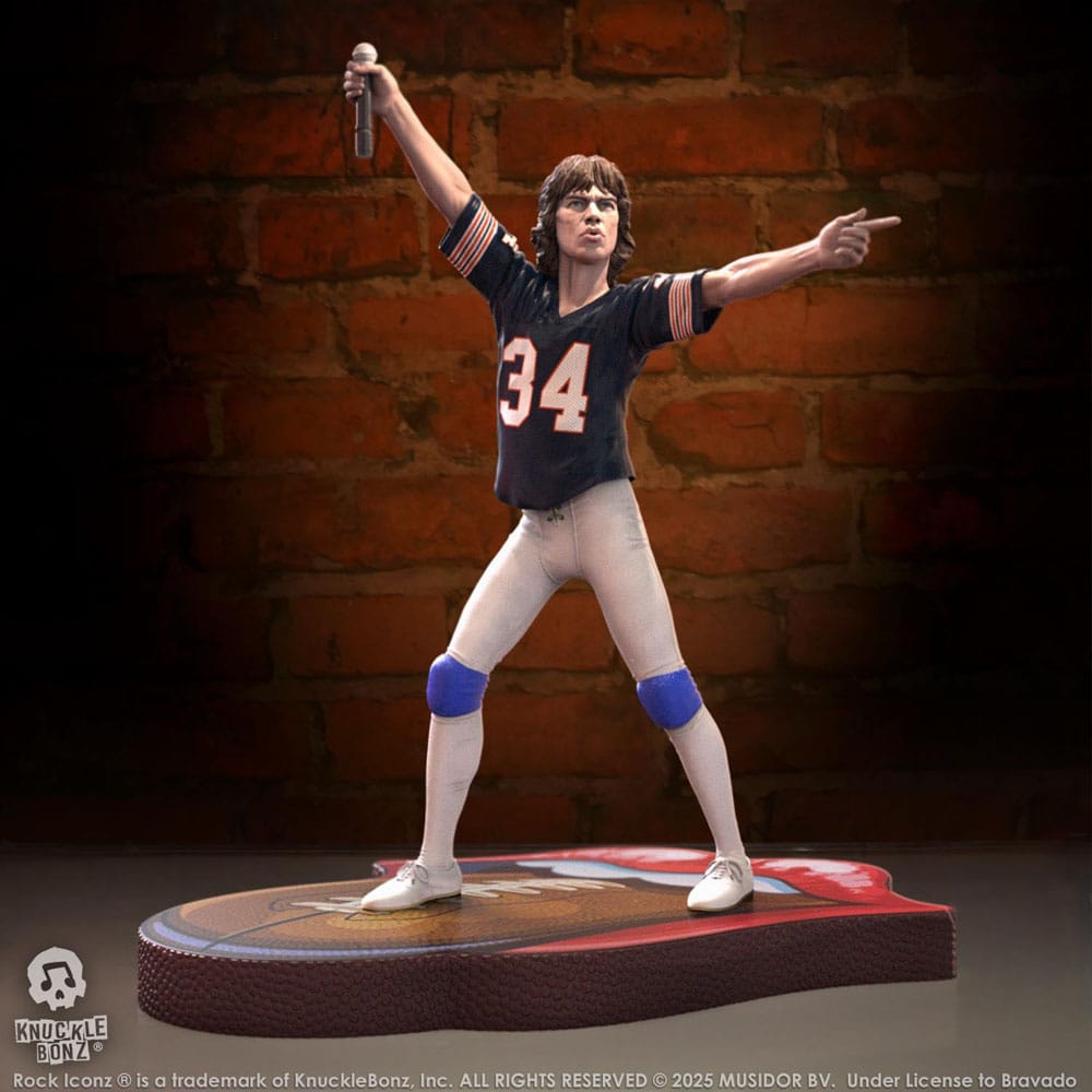 Rolling Stones Rock Iconz Statue Mick Jagger US Tour 1981 (Black Jersey) 22 cm