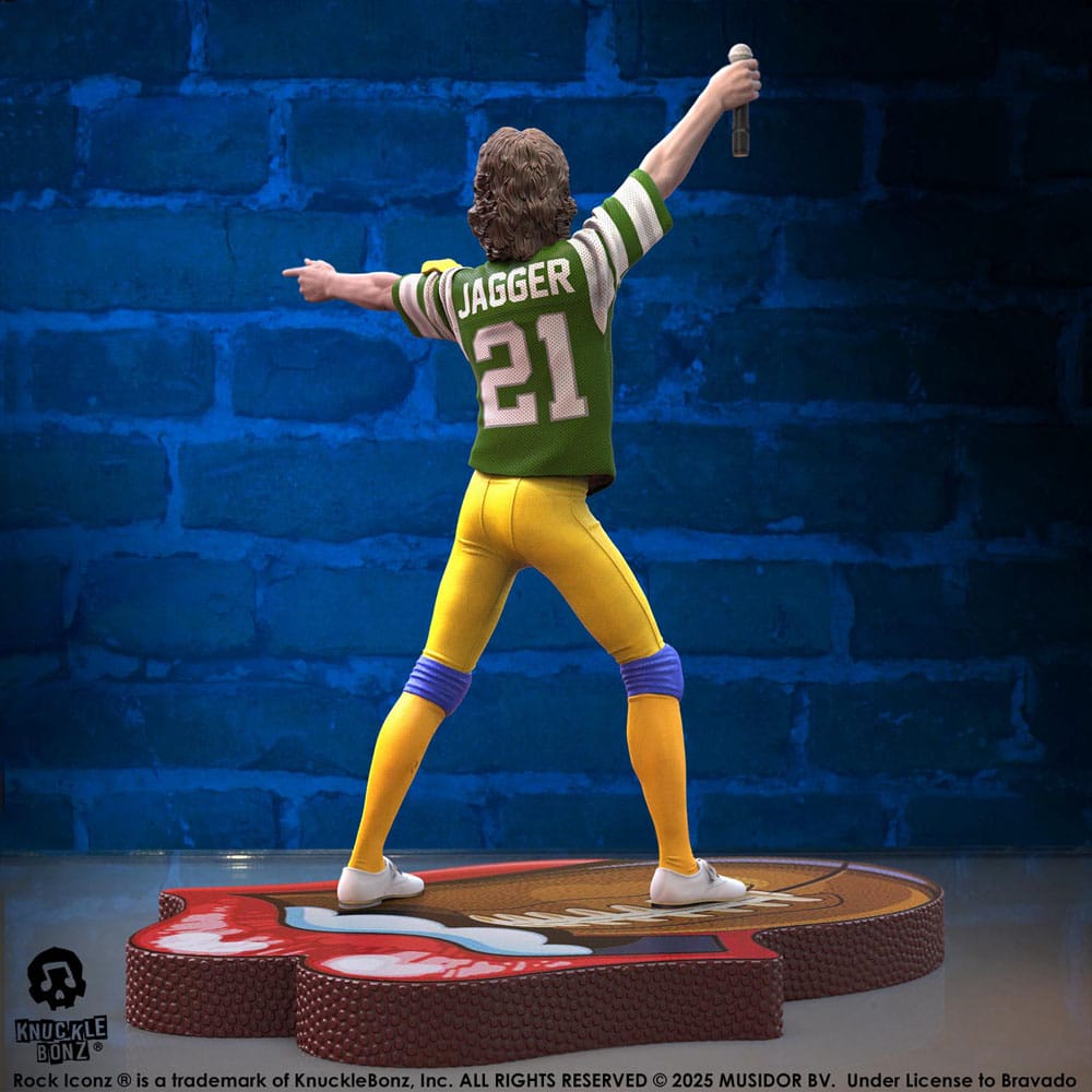 Rolling Stones Rock Iconz Statue Mick Jagger US Tour 1981 (Green Jersey) 22 cm