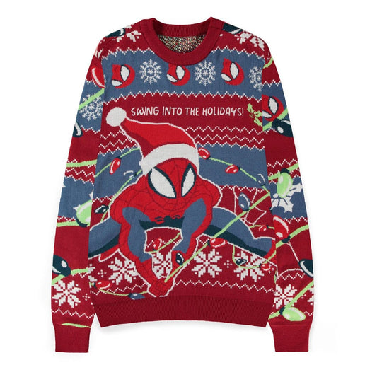 Spider-Man Sweater Swing into the Holidays (Christmas Jumper) Size XL