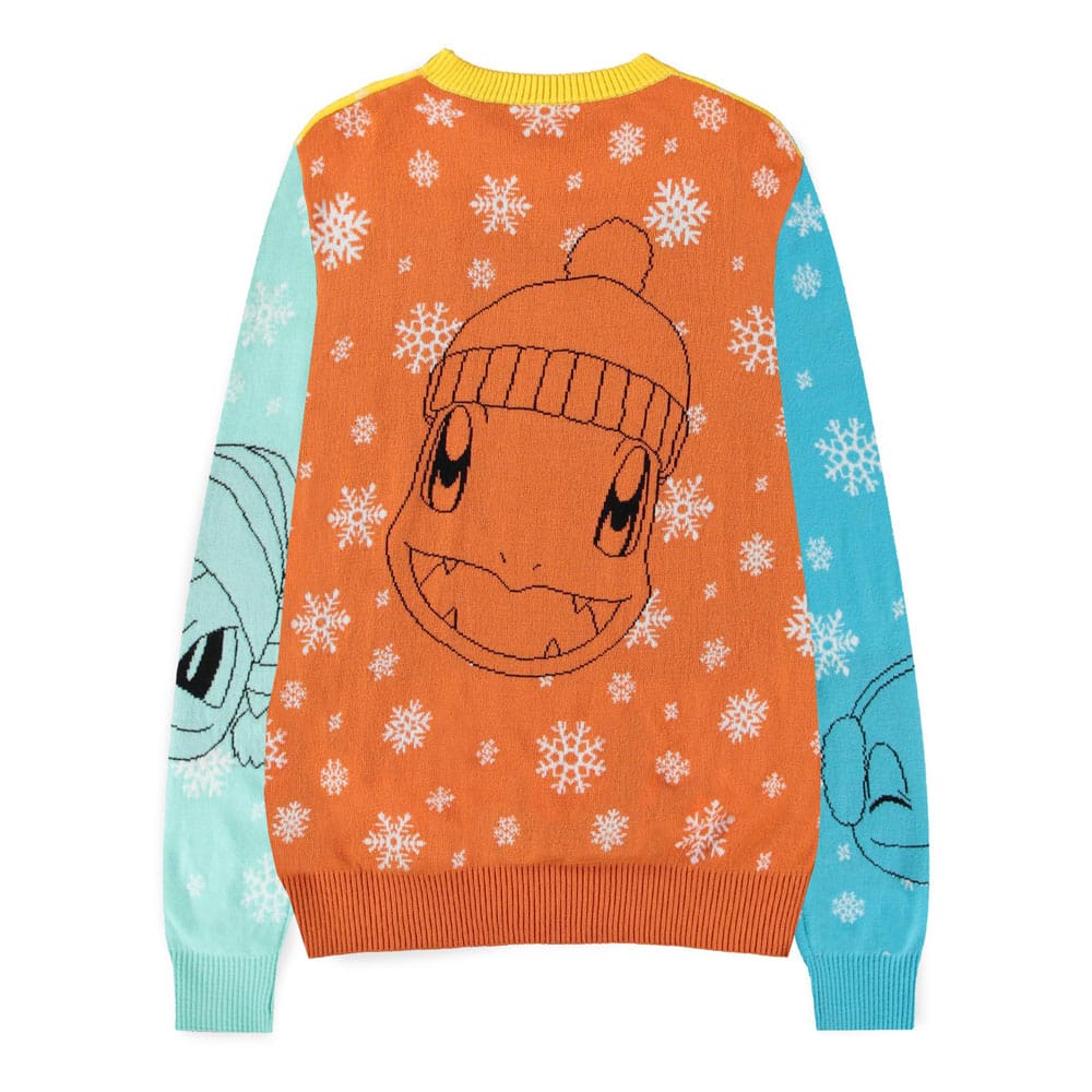 Pokémon Sweater Pikachu, Bulbasaur, Squirtle & Charmender (Christmas Jumper) Size L