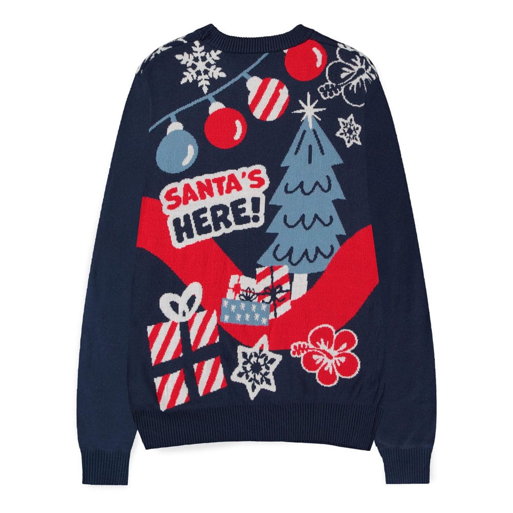 Lilo & Stitch Sweater Stitch Santa (Christmas Jumper) Size L