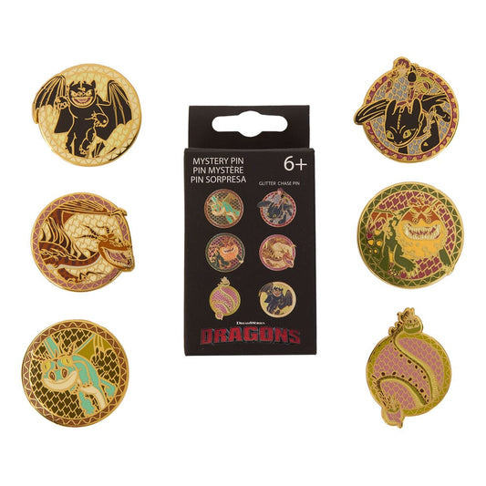Dreamworks by Loungefly Enamel Pins Blind Box How to Train your Dragon Assortment (12)