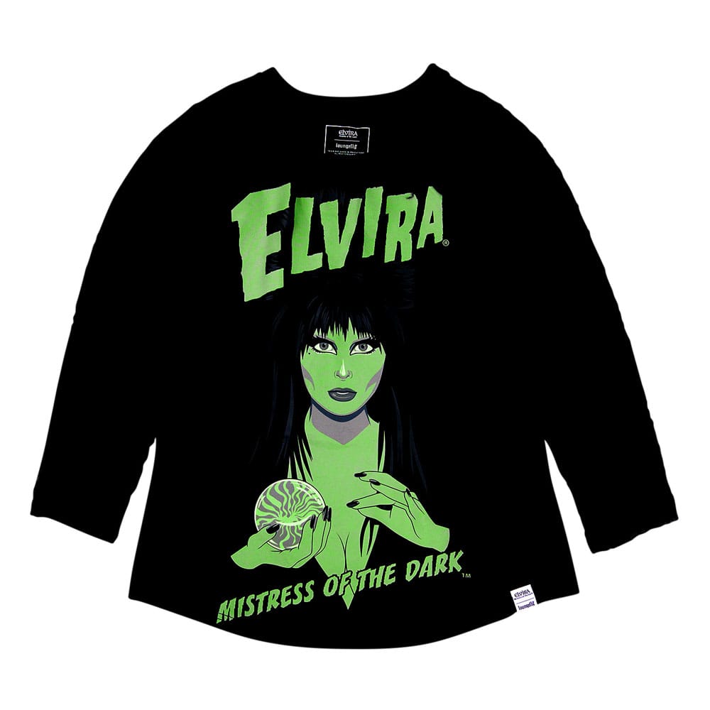 Elivira by Loungefly Tee T-Shirt Unisex Shirred Raglan Size M