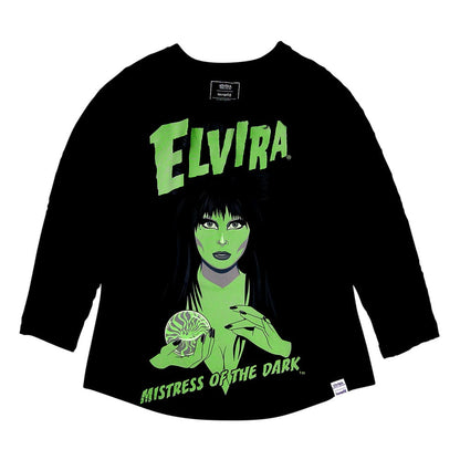 Elivira by Loungefly Tee T-Shirt Unisex Shirred Raglan Size M
