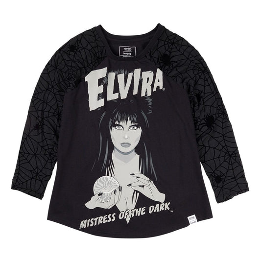 Elivira by Loungefly Tee T-Shirt Unisex Shirred Raglan Size L T-shirts