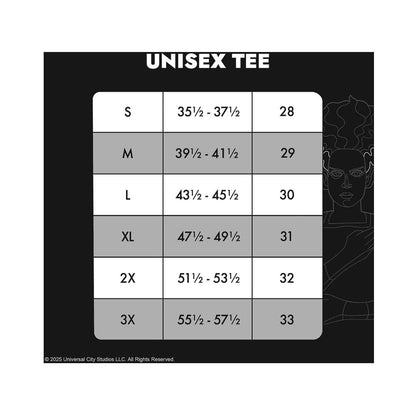 Universal Monsters by Loungefly Tee T-Shirt Unisex Bride of Frankenstein Size M
