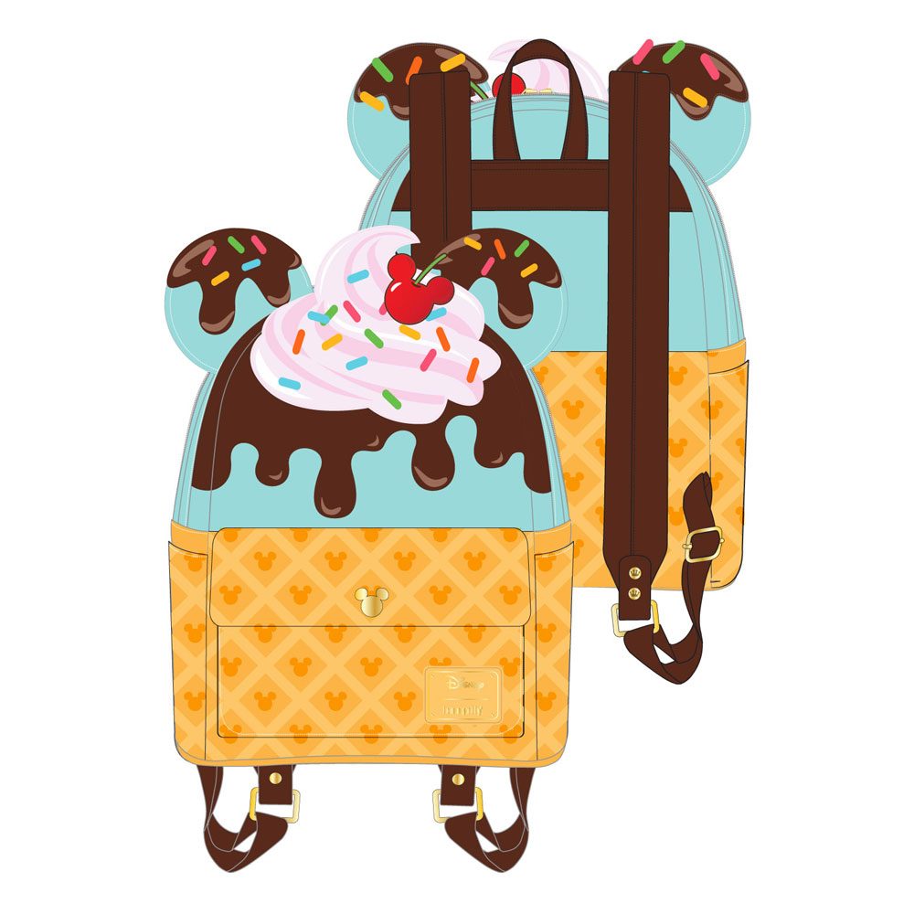 Disney by Loungefly Backpack Mickey and Minnie Sweets Ice Cream Bags