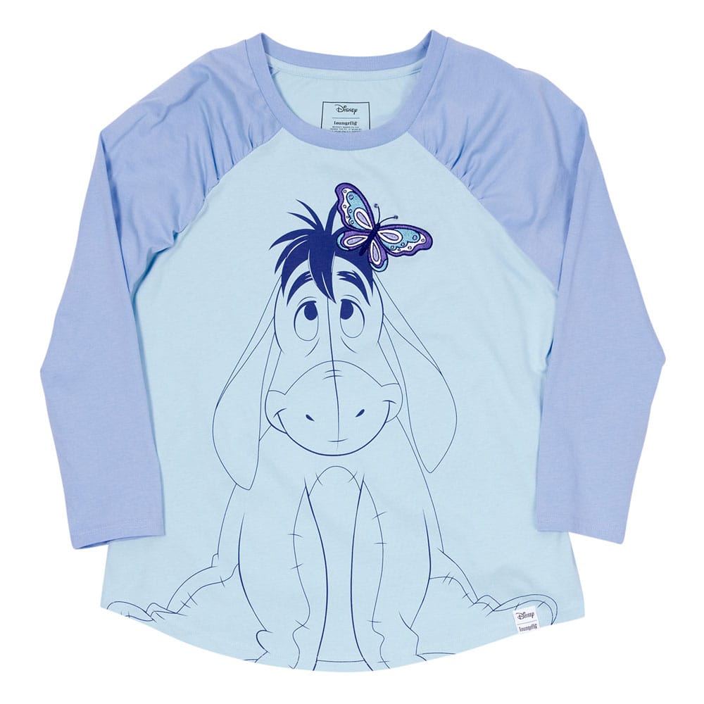 Winnie the Pooh by Loungefly Tee T-Shirt Unisex Eeyore Shirred Raglan