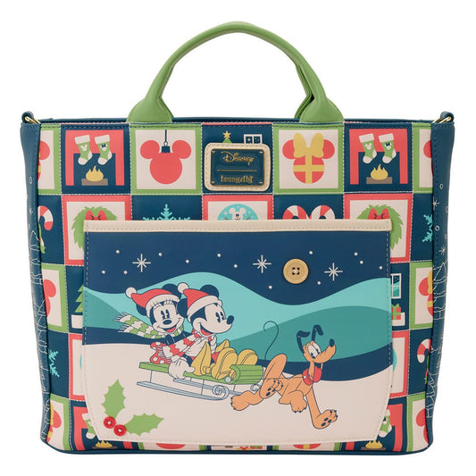 Disney by Loungefly Canvas Tote Bag Mickey and Minnie Holiday Bags