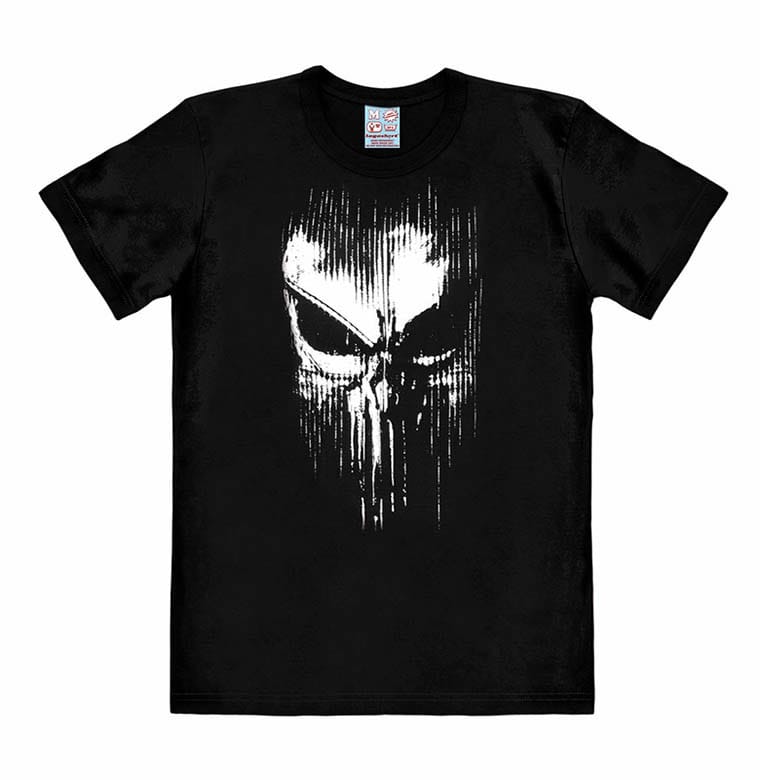 Marvel Easy Fit T-Shirt Punisher - Striped Skull