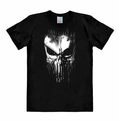 Marvel Easy Fit T-Shirt Punisher - Striped Skull Size L