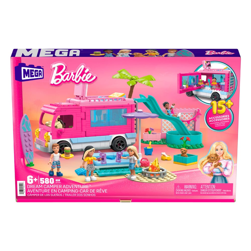 Barbie MEGA Construction Set Dream Camper Adventure Dolls