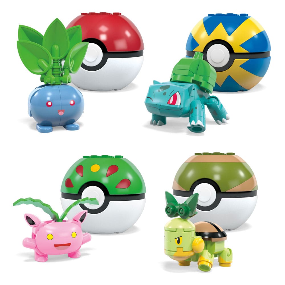 Pokémon MEGA Construction Set Grass-Type Trainer Team Building Toy Kit Construction kits