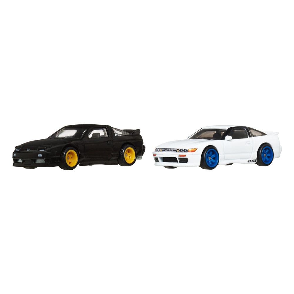 Hot Wheels Premium Car Culture Diecast Vehicle 2-Pack 1/64 ’96 Nissan 180SX Type X & Nissan SilEighty Vehicles