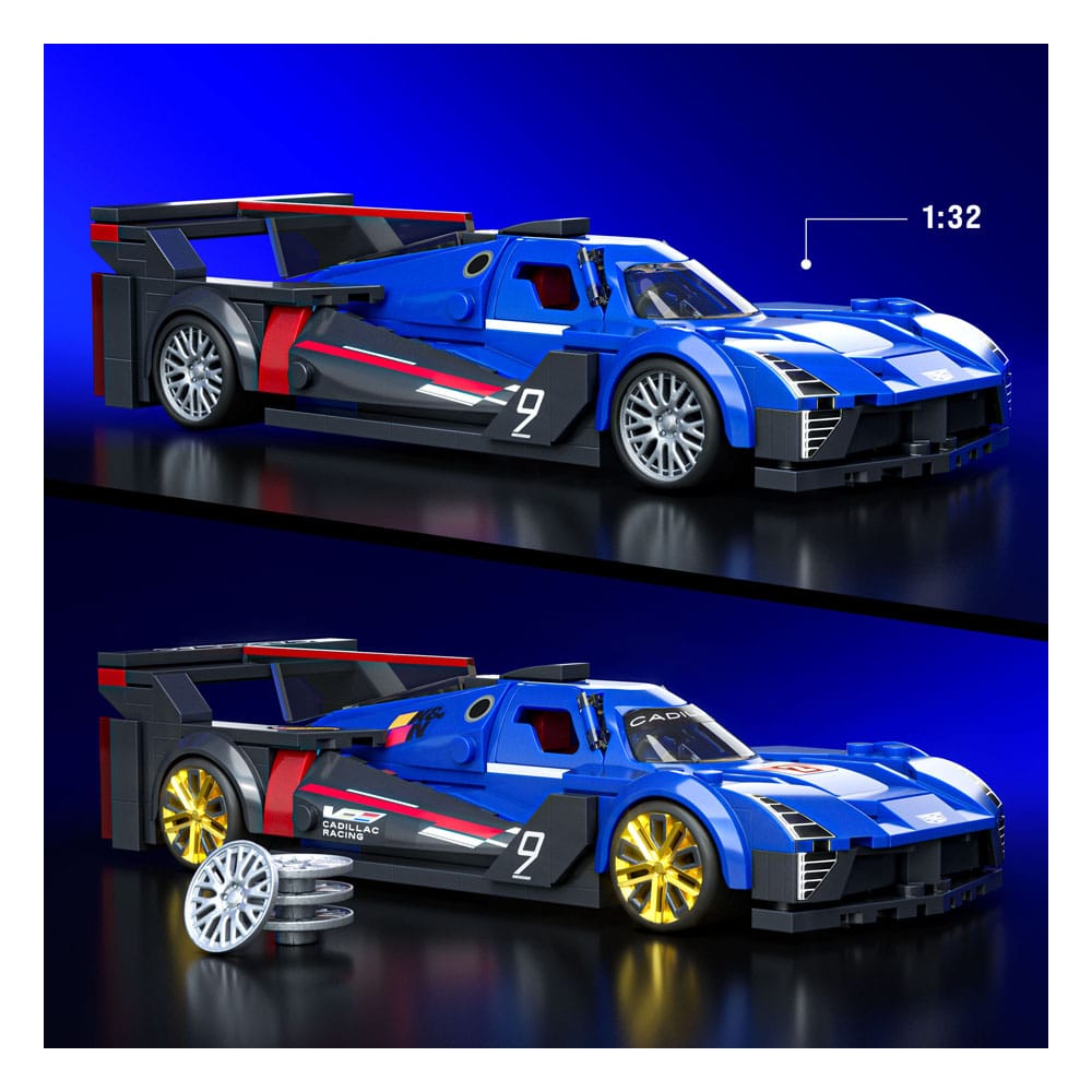 Mattel Brick Shop Hot Wheels Speed Series Building Set 1/32 Cadillac Project GTP Hypercar