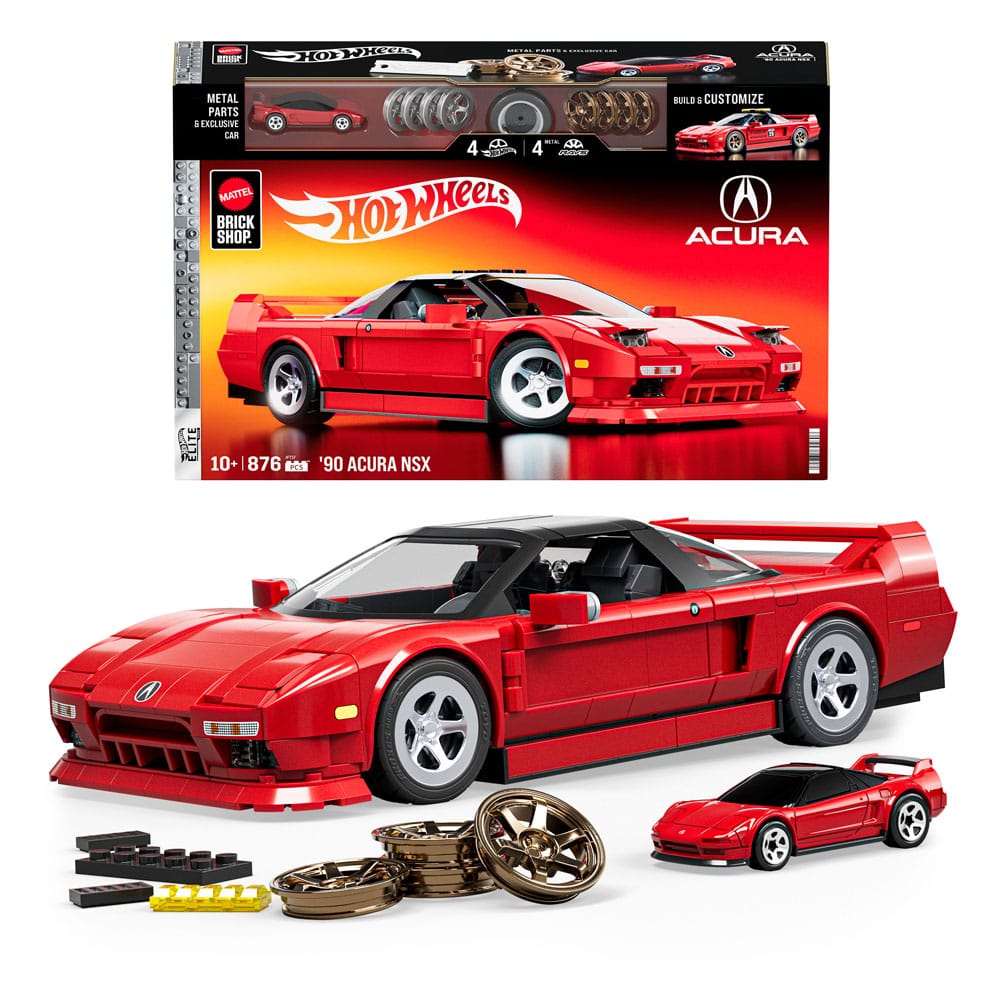Mattel Brick Shop Hot Wheels Elite Series Building Set 1/16 '90 Acura NSX