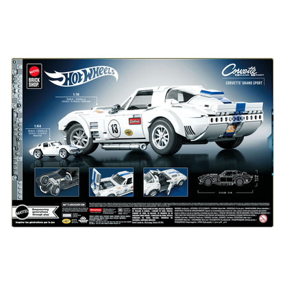 Mattel Brick Shop Hot Wheels Elite Series Building Set 1/16 Corvette Grand Sport