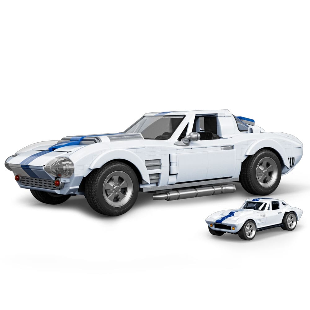 Mattel Brick Shop Hot Wheels Elite Series Building Set 1/16 Corvette Grand Sport Vehicles