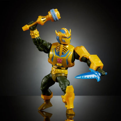 Masters of the Universe x Transformers Action Figure Bumblebee Armor Man-At-Arms heo European Exclusive 14 cm Action