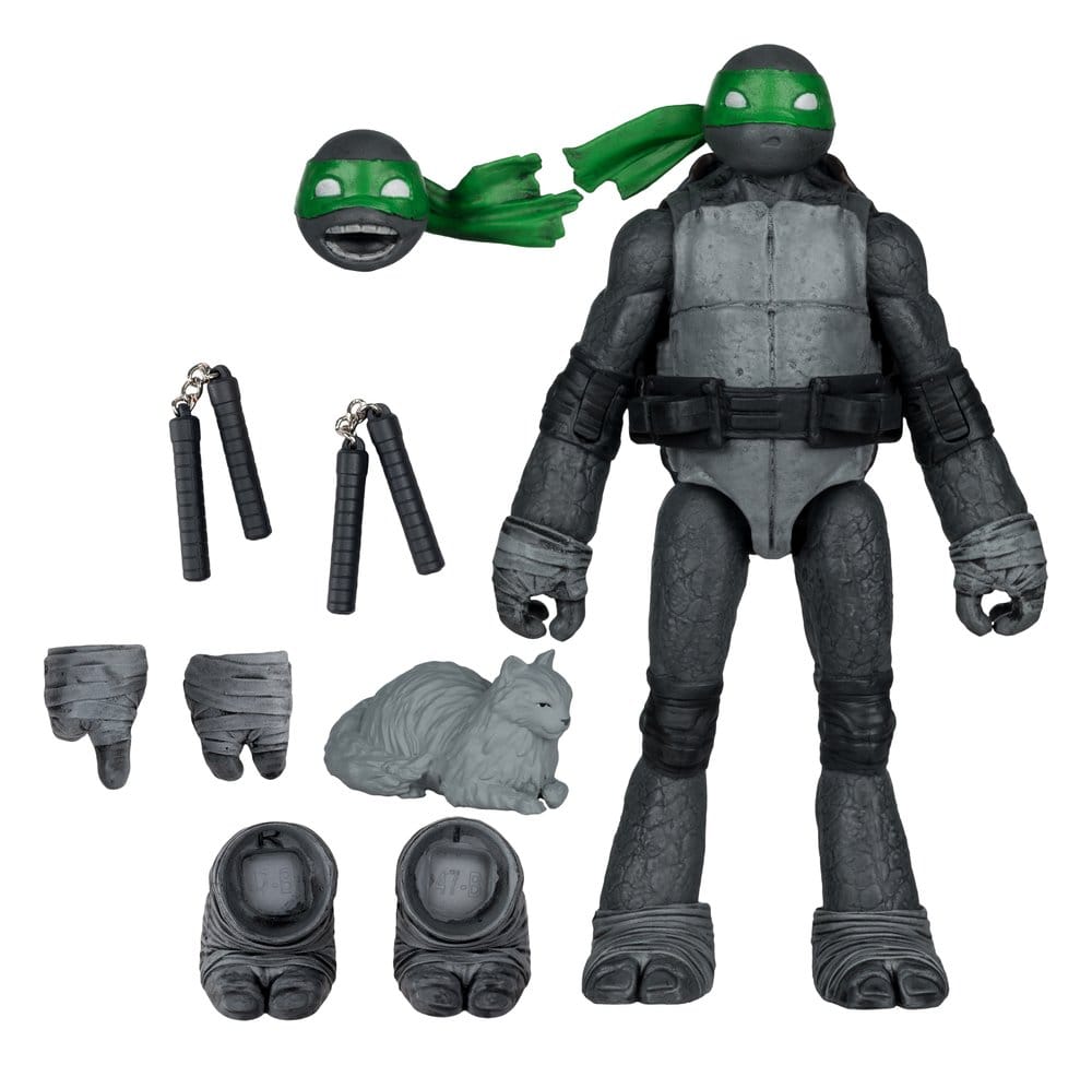 Teenage Mutant Ninja Turtles Page Punchers Action Figure Michelangelo (Black White & Green) (Red Platinum Edition) 13 cm