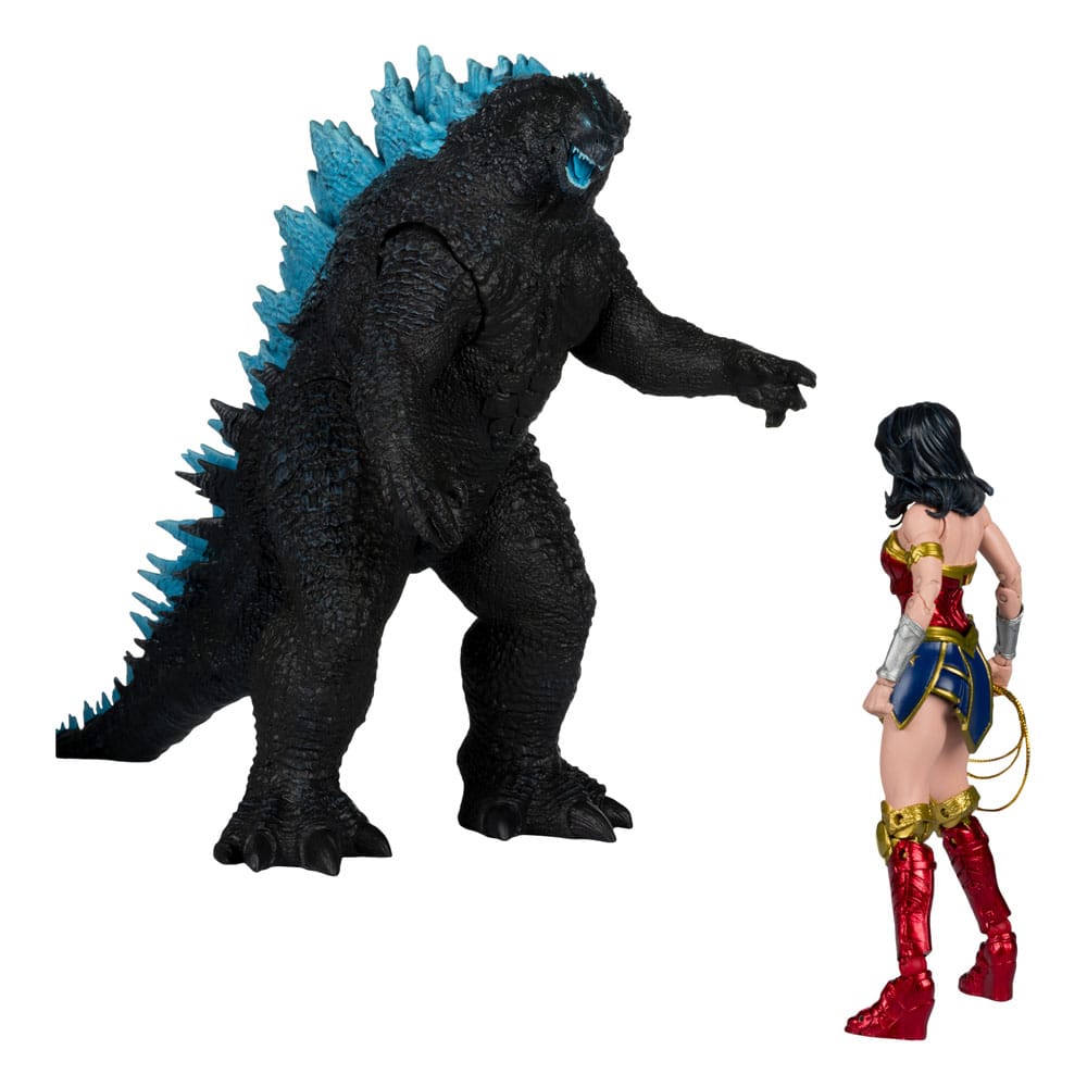 DC Justice League Monsterverse DC Multiverse Action Figures 2-Pack Wonder Woman Vs. Atomic Blast Godzilla 18 cm