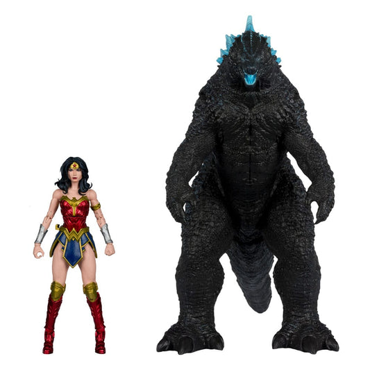 DC Justice League Monsterverse DC Multiverse Action Figures 2-Pack Wonder Woman Vs. Atomic Blast Godzilla 18 cm Action