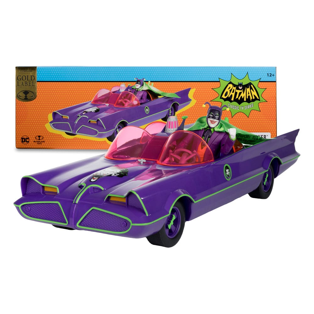 DC Retro Action Figure with vehicle Batman 66 Batmobil with Joker (Gold Label) Action figures