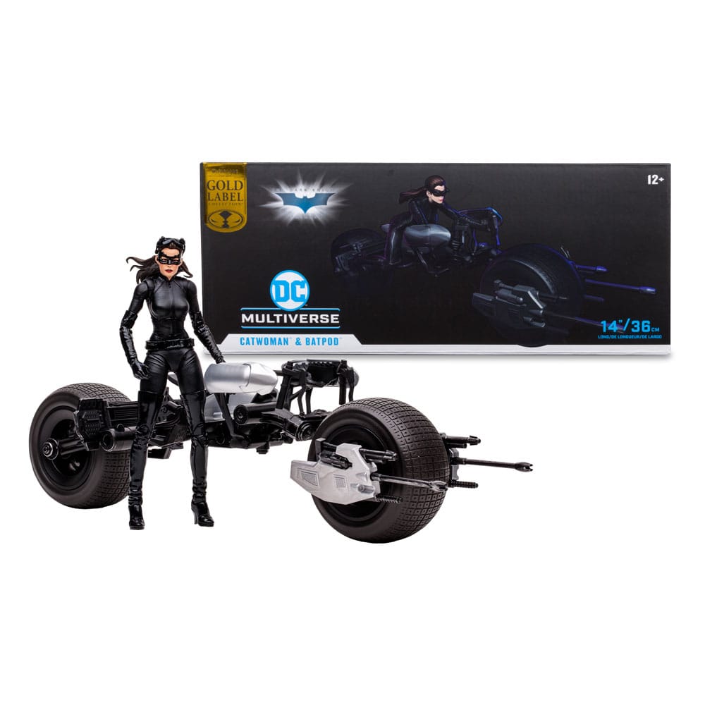 DC Multiverse Vehicle Batpod with Catwoman (The Dark Knight Rises) Vehicles