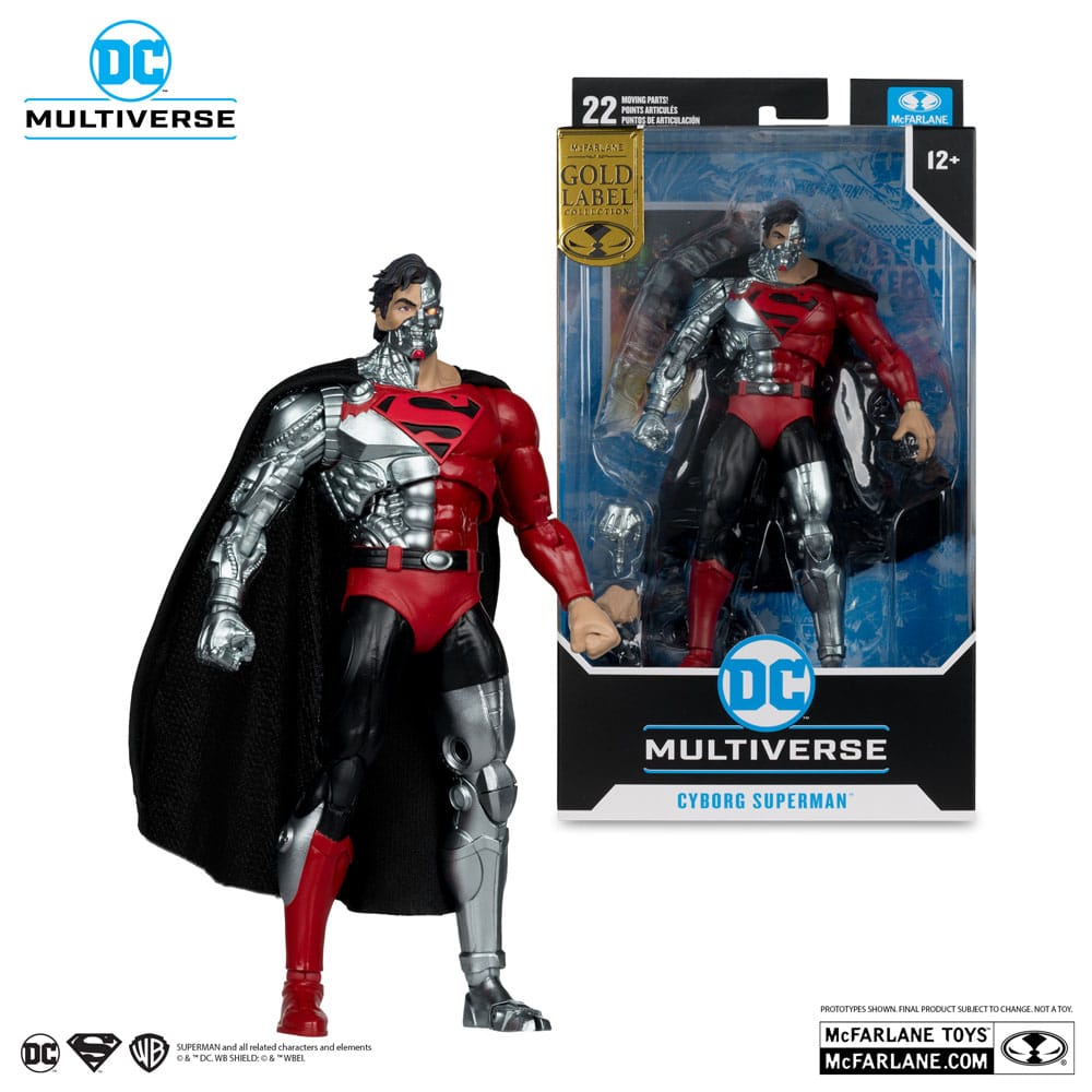 Revenge of the Green Lanterns DC Multiverse Action Figure Cyborg Superman (Gold Label) 18 cm