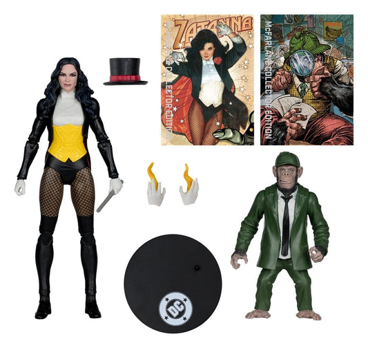DC Multiverse McFarlane Action Figure Zatanna with Detective Chimp Collector Edition #53 18 cm