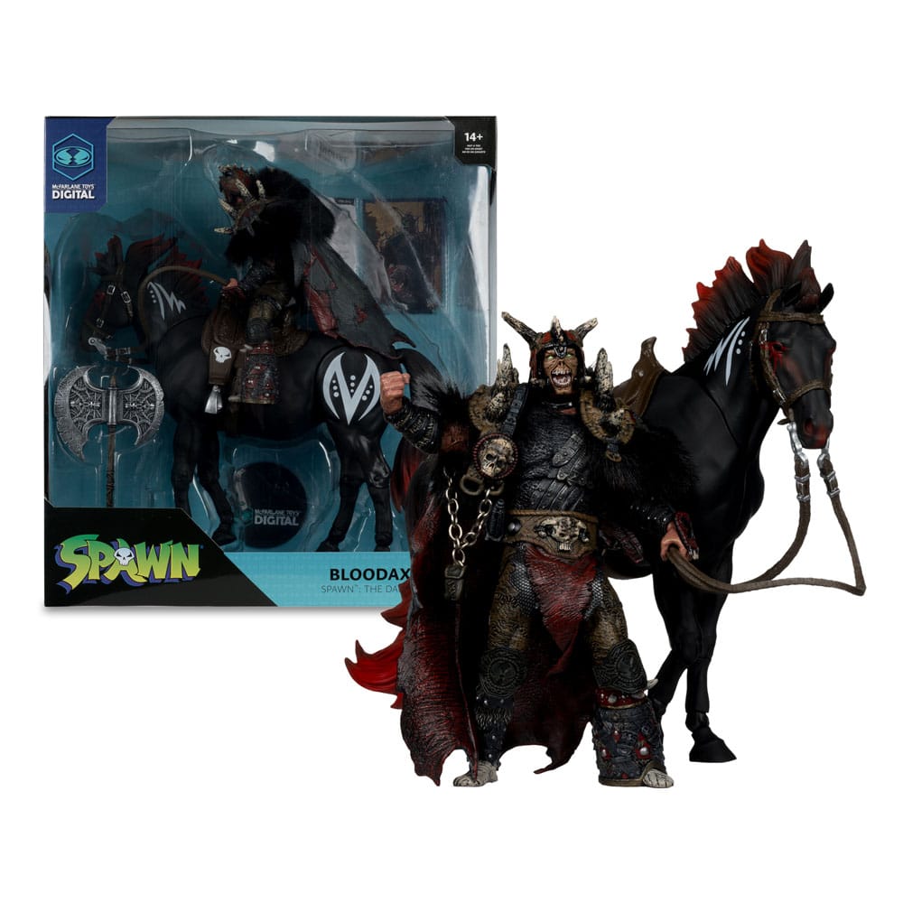 Spawn Action Figure 2-Pack Bloodaxe with Horse (Spawn: The Dark Ages) 18 cm Action toys